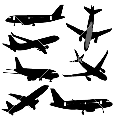 Plane Silhouette Vector