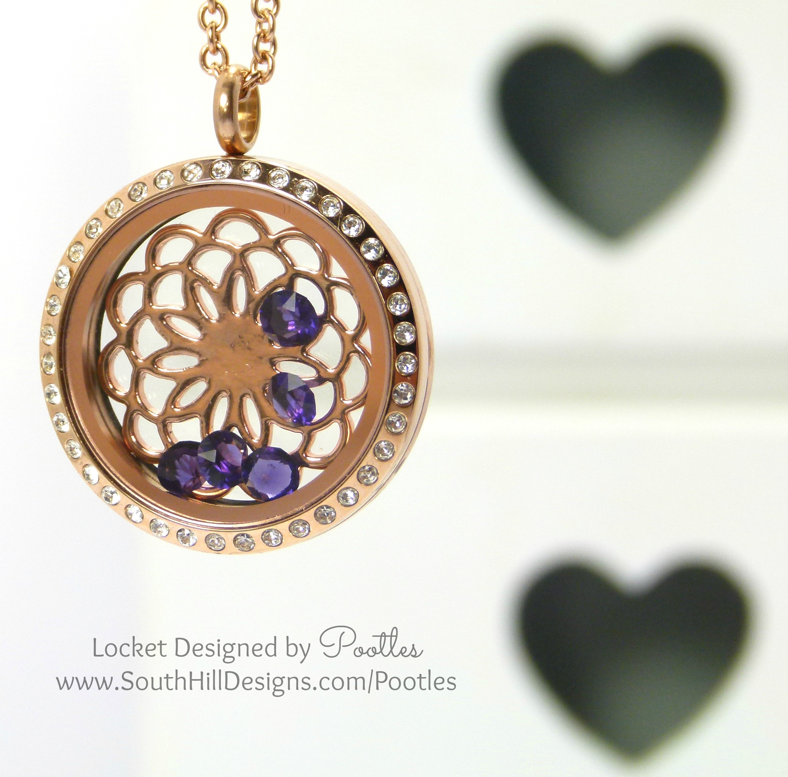 Purple and Gold Rose Design