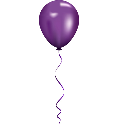 Purple Balloon with String