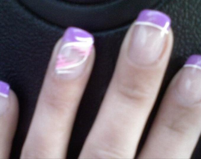 Purple French Tip Nail Designs Purple French Tip Nail Designs