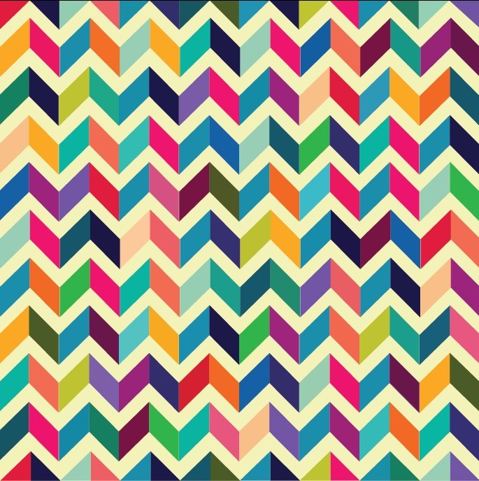 Rainbow Chevron Pattern