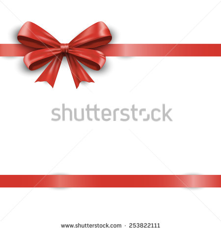 Realistic Bow and Ribbon Vector