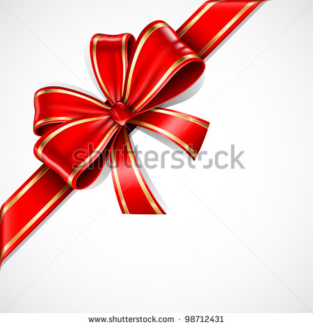 Red and Gold Gift Bow
