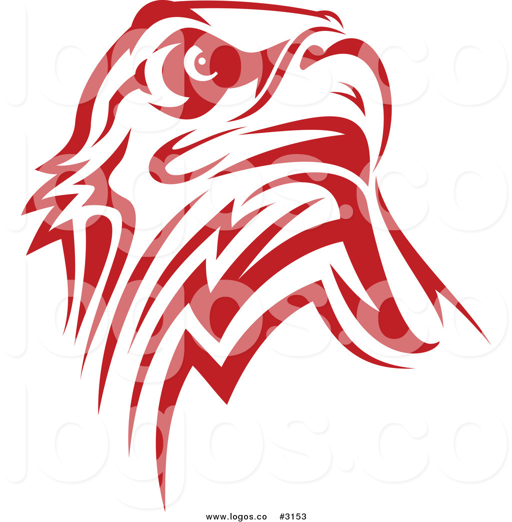 Red and White Eagle Head Logo