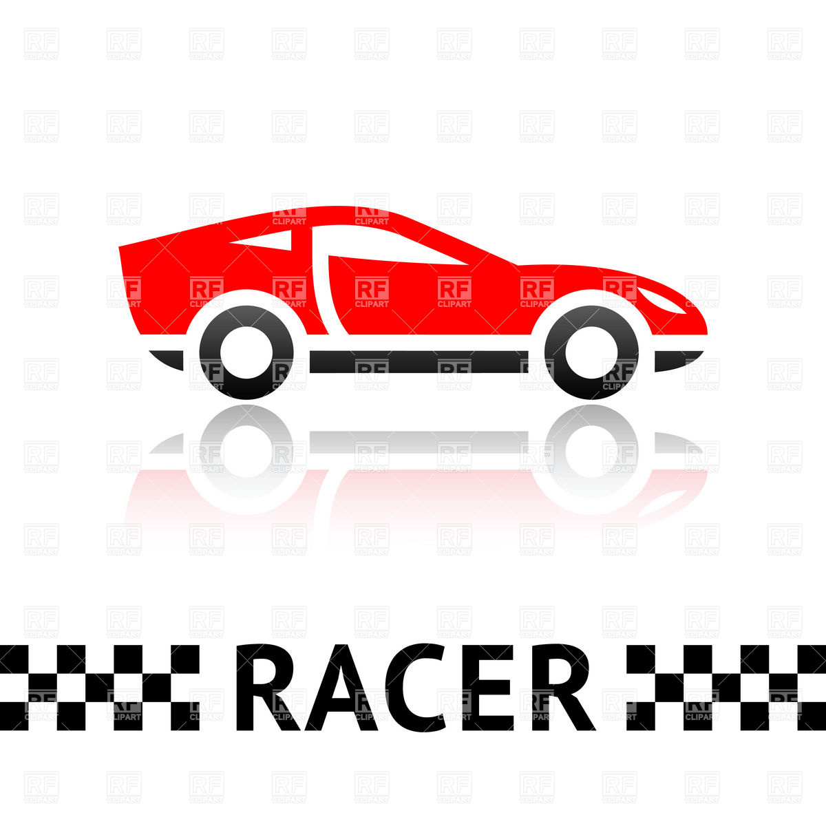 Red Race Car Clip Art