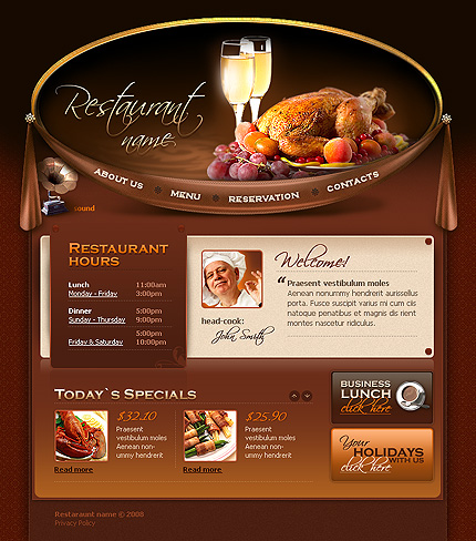 Restaurant Website Templates