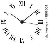 Roman Numeral Clock Face Template