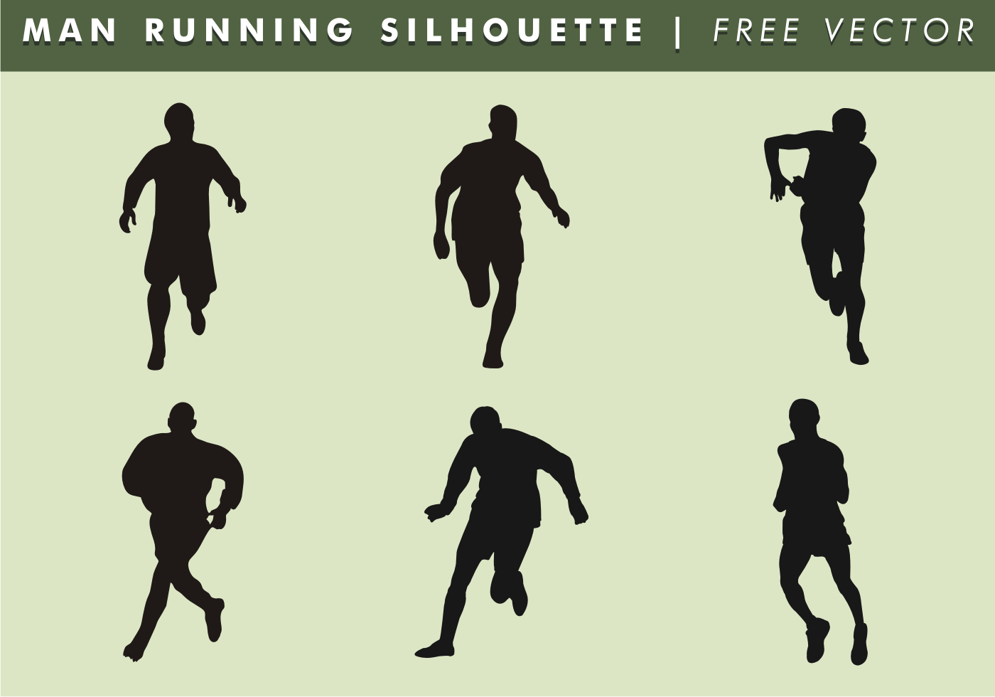 Running Man Silhouette Vector Free Download