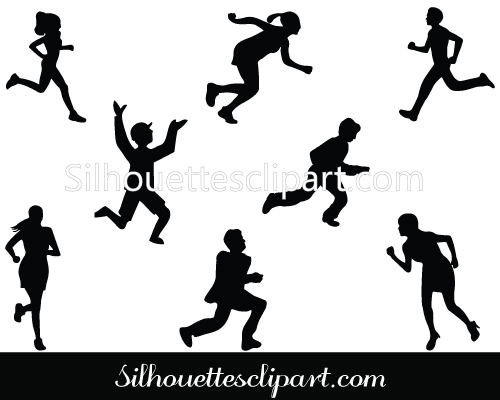 Running Silhouette Clip Art