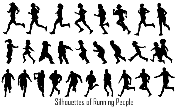 Running Silhouette Vector Free