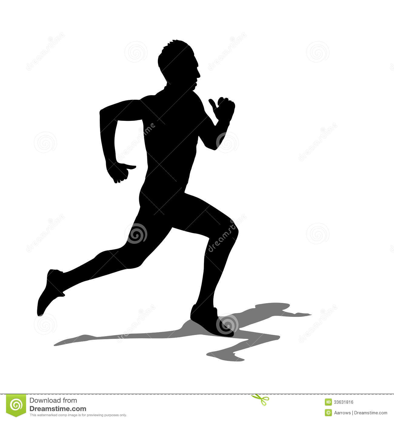 Running Silhouette Vector Free