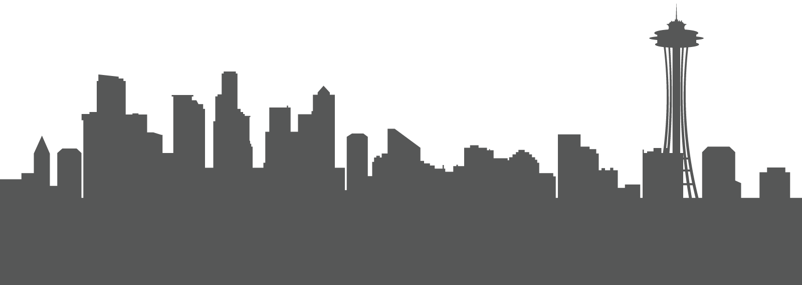 Seattle City Skyline Outline Seattle City Skyline Outline