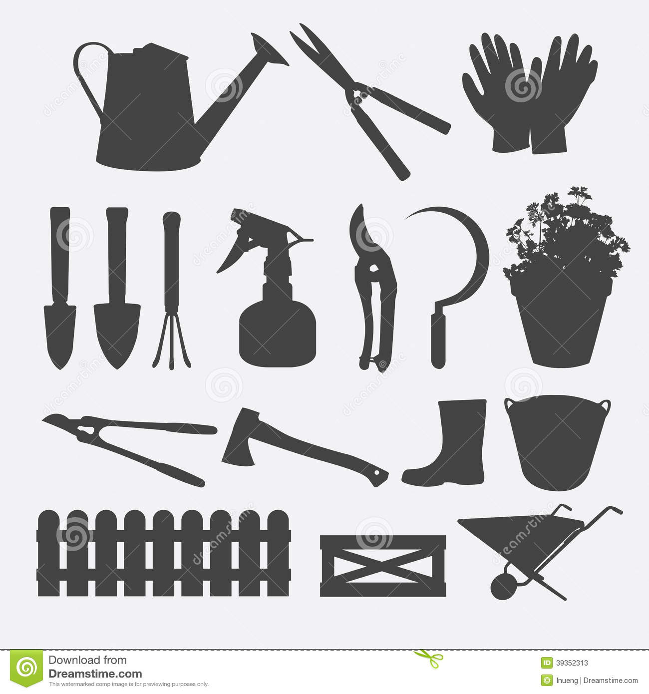 Silhouette Gardening Tools