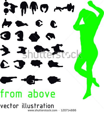 Silhouette Person Top View