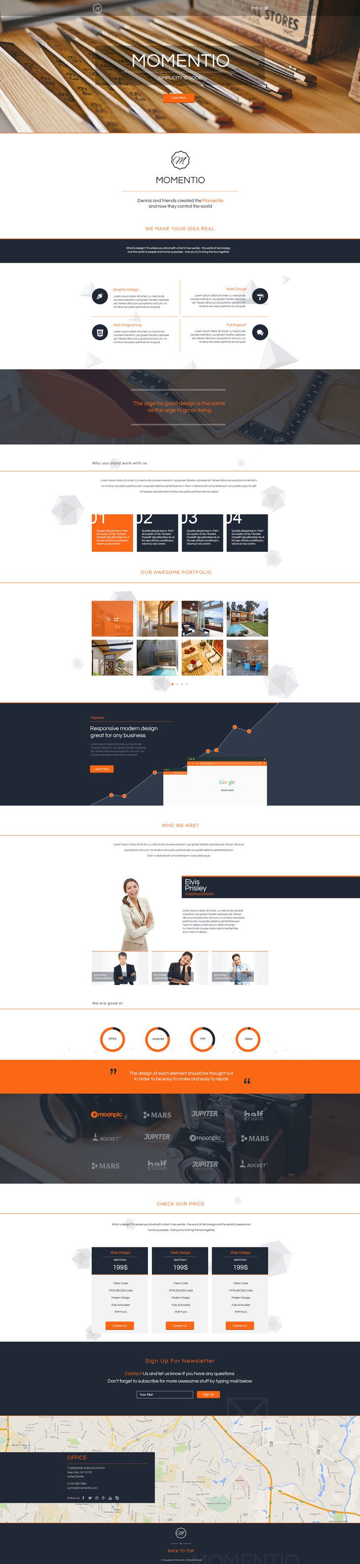 Single-Page Website Template Free