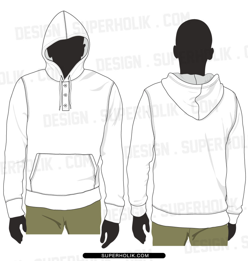 Sleeveless Hoodie Shirt Template