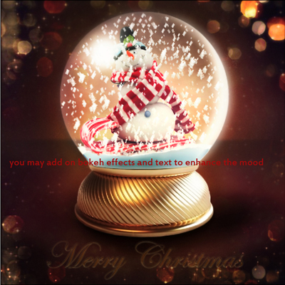 Snow Globe Template Photoshop