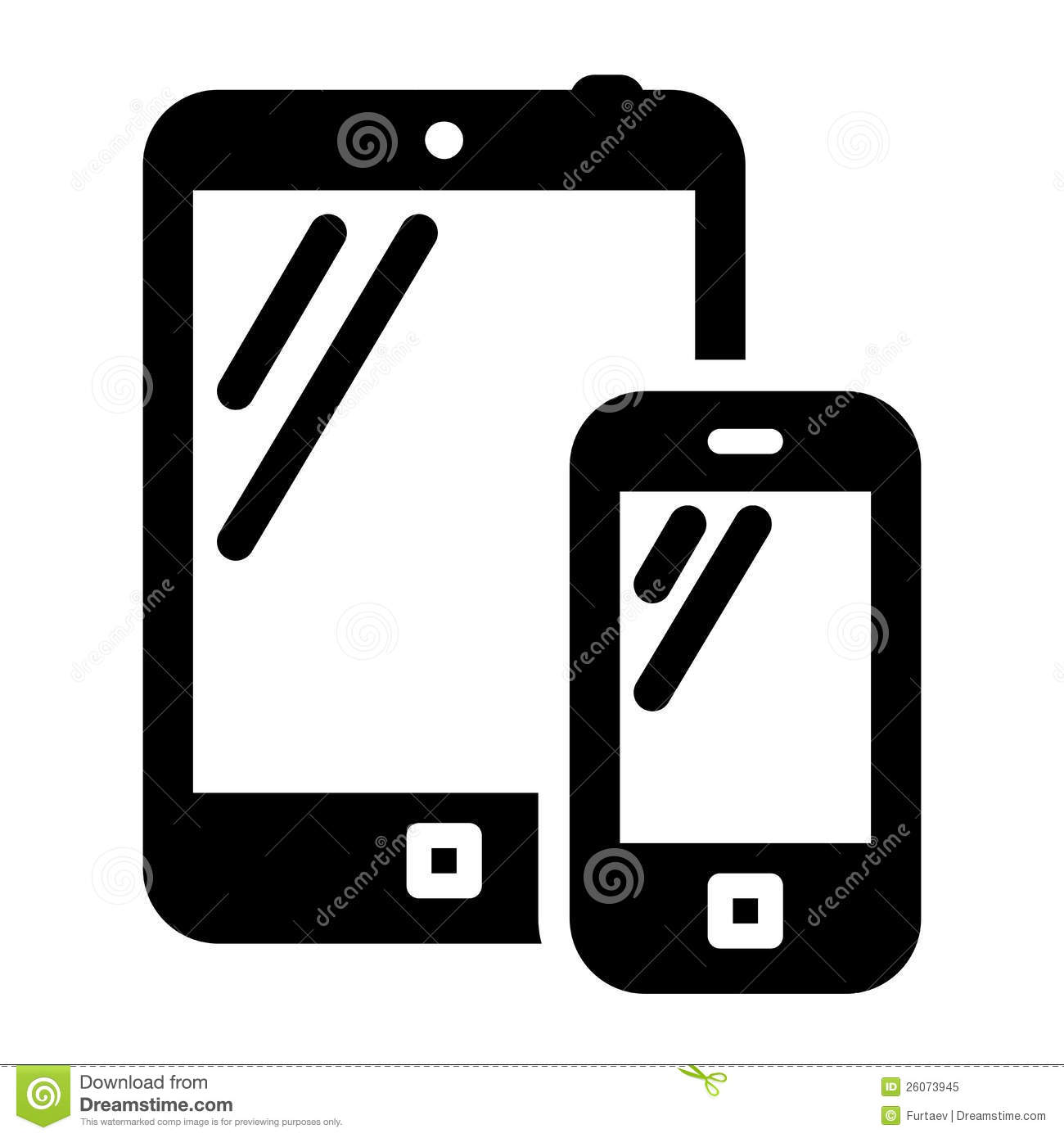 Tablet and Phone Icon Vector