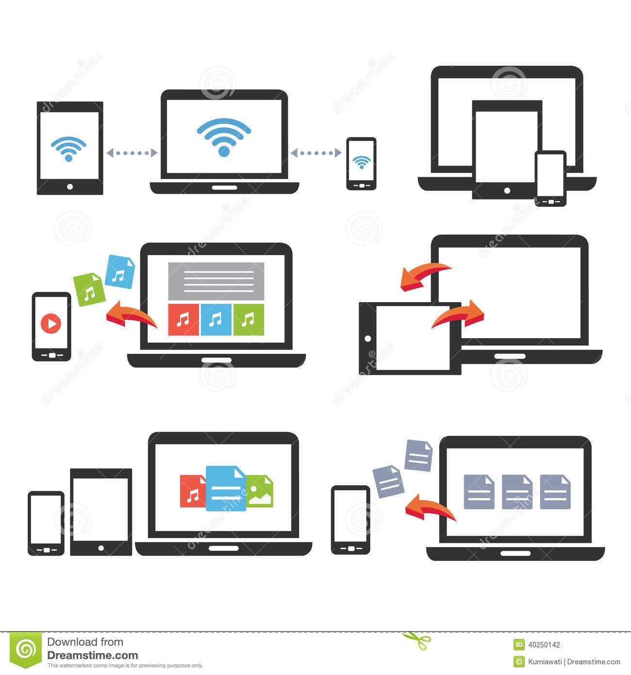 Tablet Mobile Devices Icons