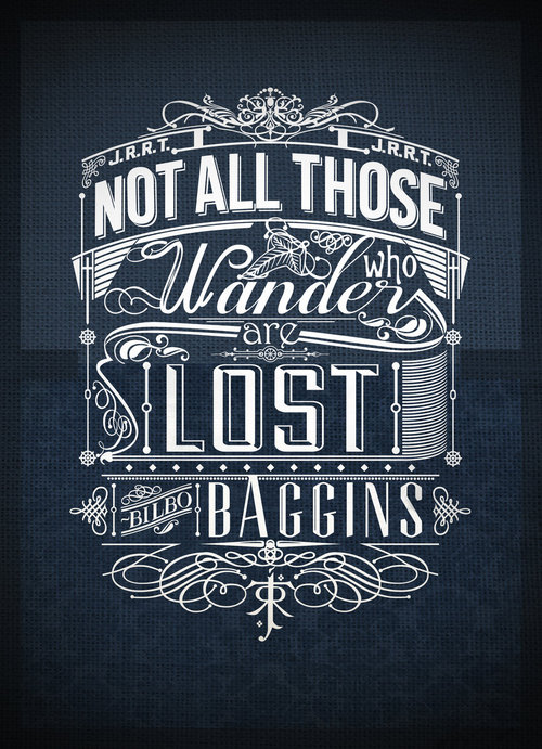 Tolkien Quote Typography