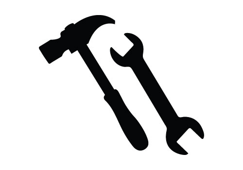 Tool Hammer Silhouette Vector