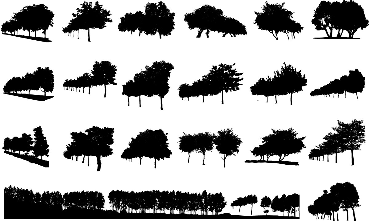 Tree Silhouette Free Vectors