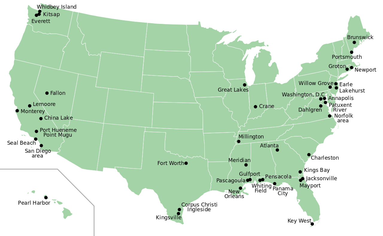 United States Navy Bases Map 236791 