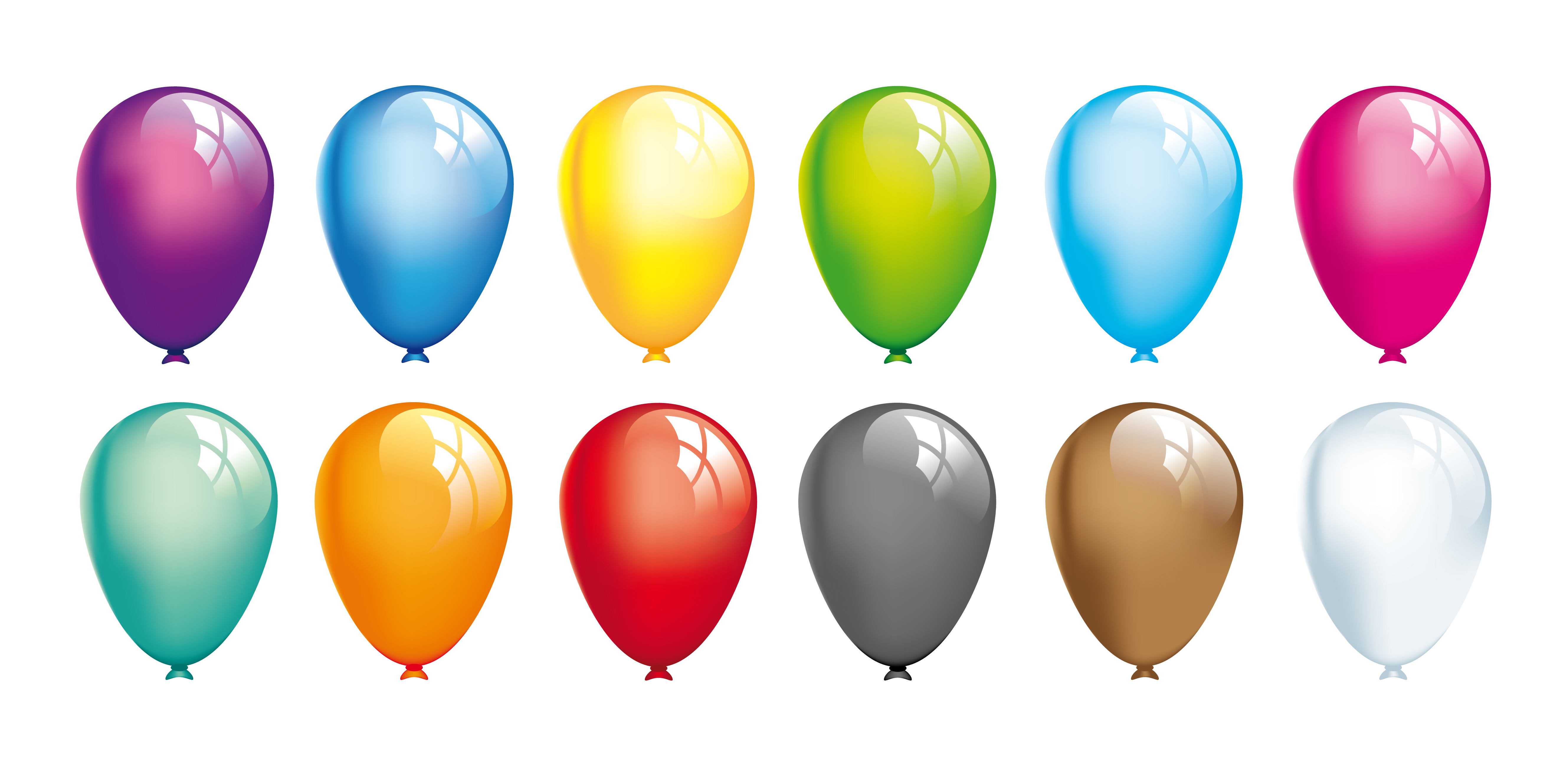 Vector Birthday Balloons Clip Art