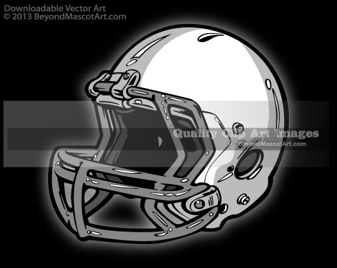 Vector Football Helmet Clip Art