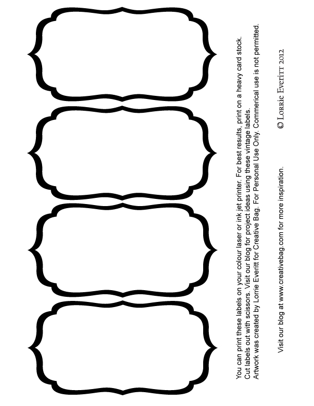 Vintage Blank Label Templates Vintage Blank Label Templates
