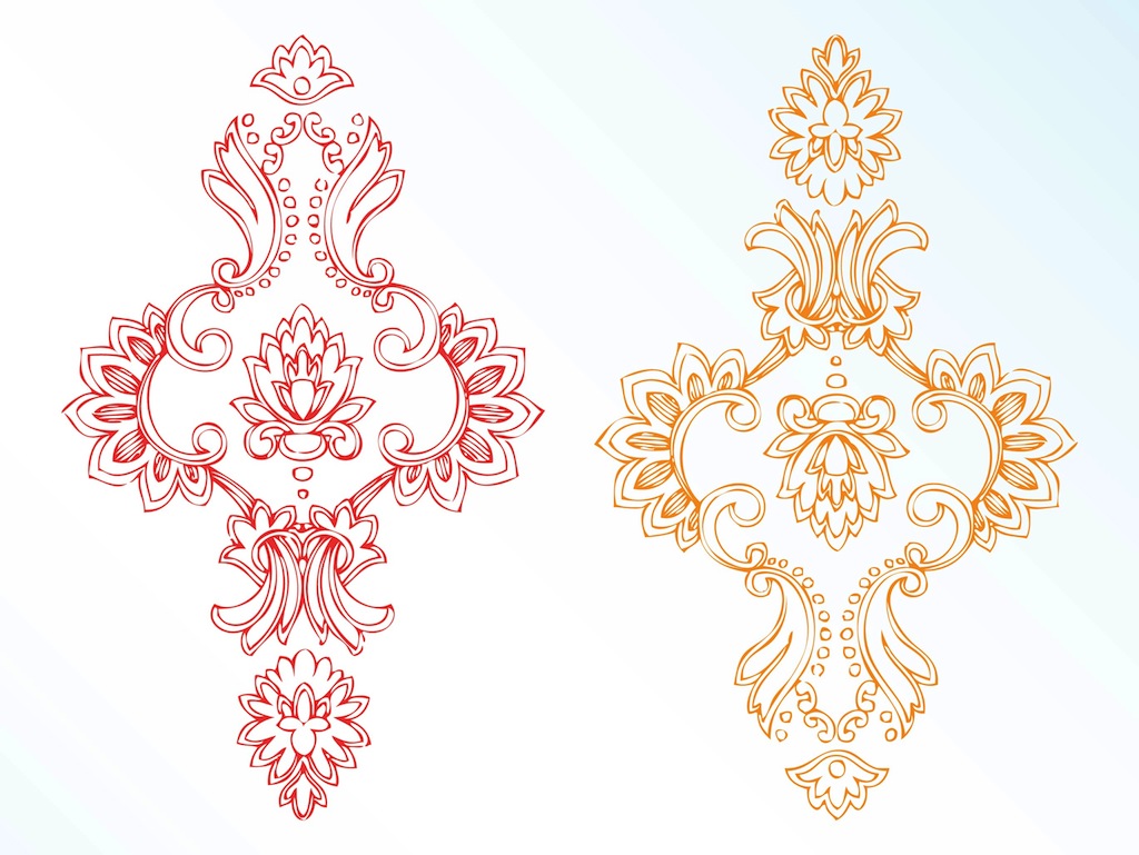 Vintage Flower Vector Art