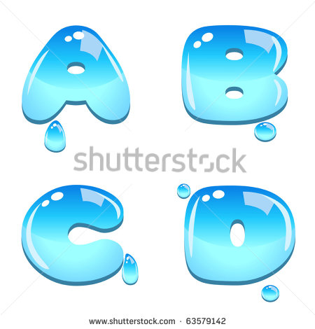 Water Letters Alphabet Fonts