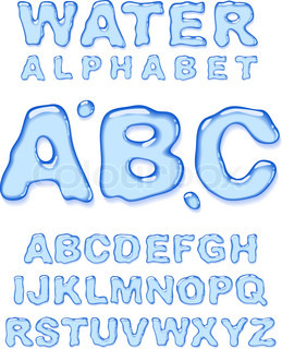 Water Letters Alphabet Fonts