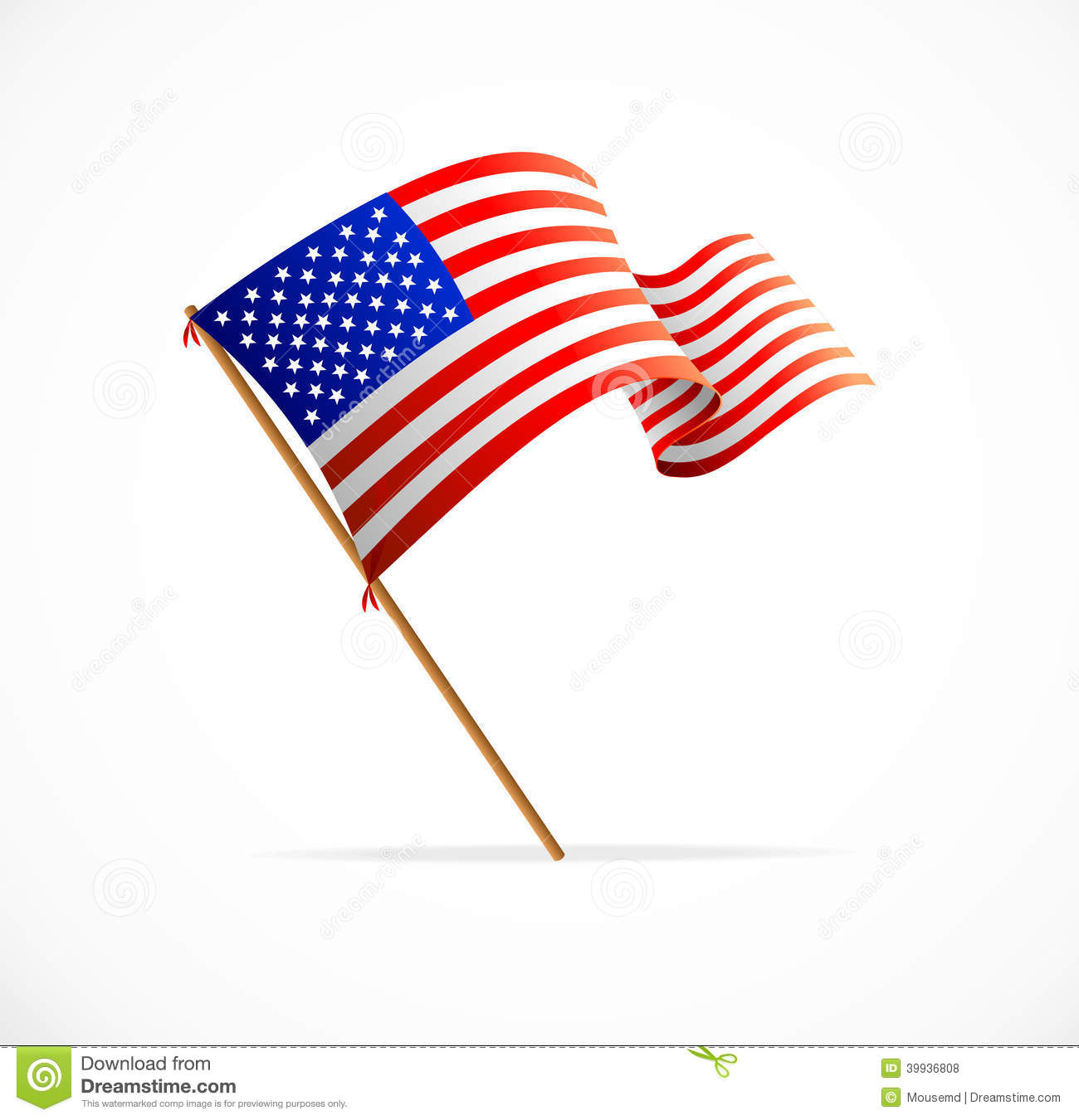 Waving American Flag Vector