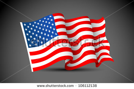 Waving American Flag Vector