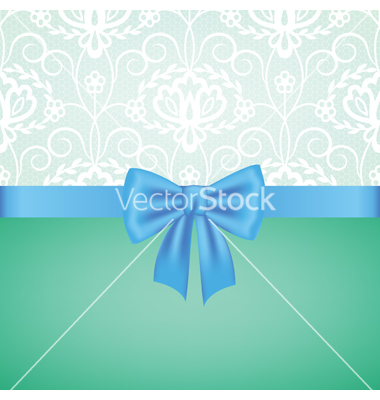 White Ribbon Bow Vector