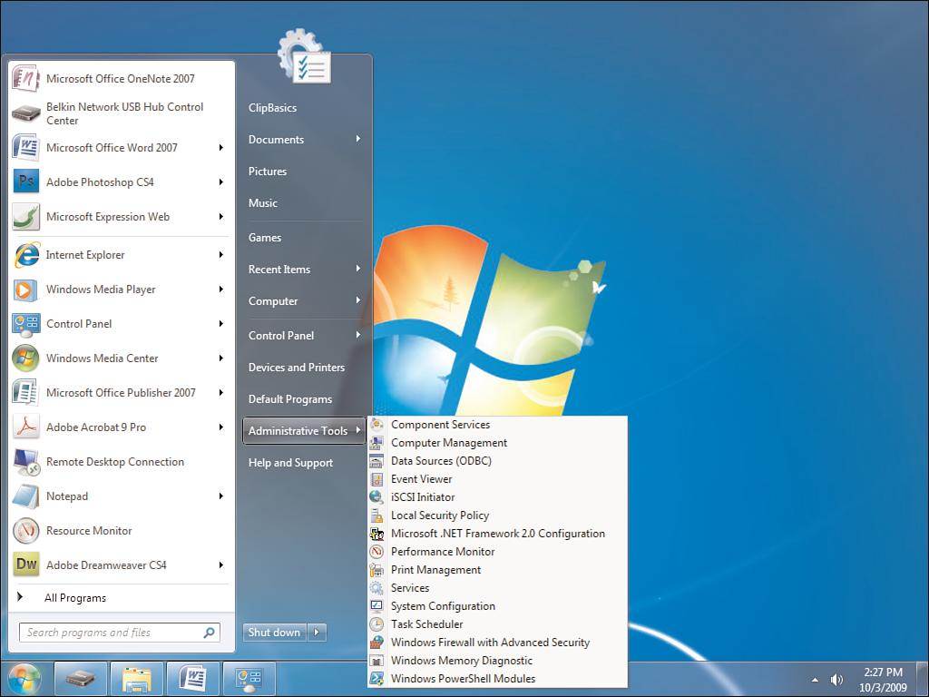 Windows 7 Start Menu Shortcuts