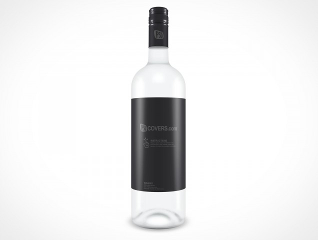 Wine Bottle Template PSD