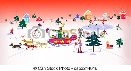 Winter Activities Clip Art