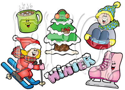 Winter Family Clip Art