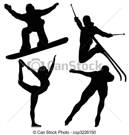 Winter Olympic Silhouettes Winter Olympic Silhouettes