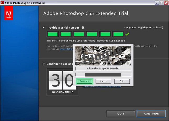 photoshop cs5 extended serial