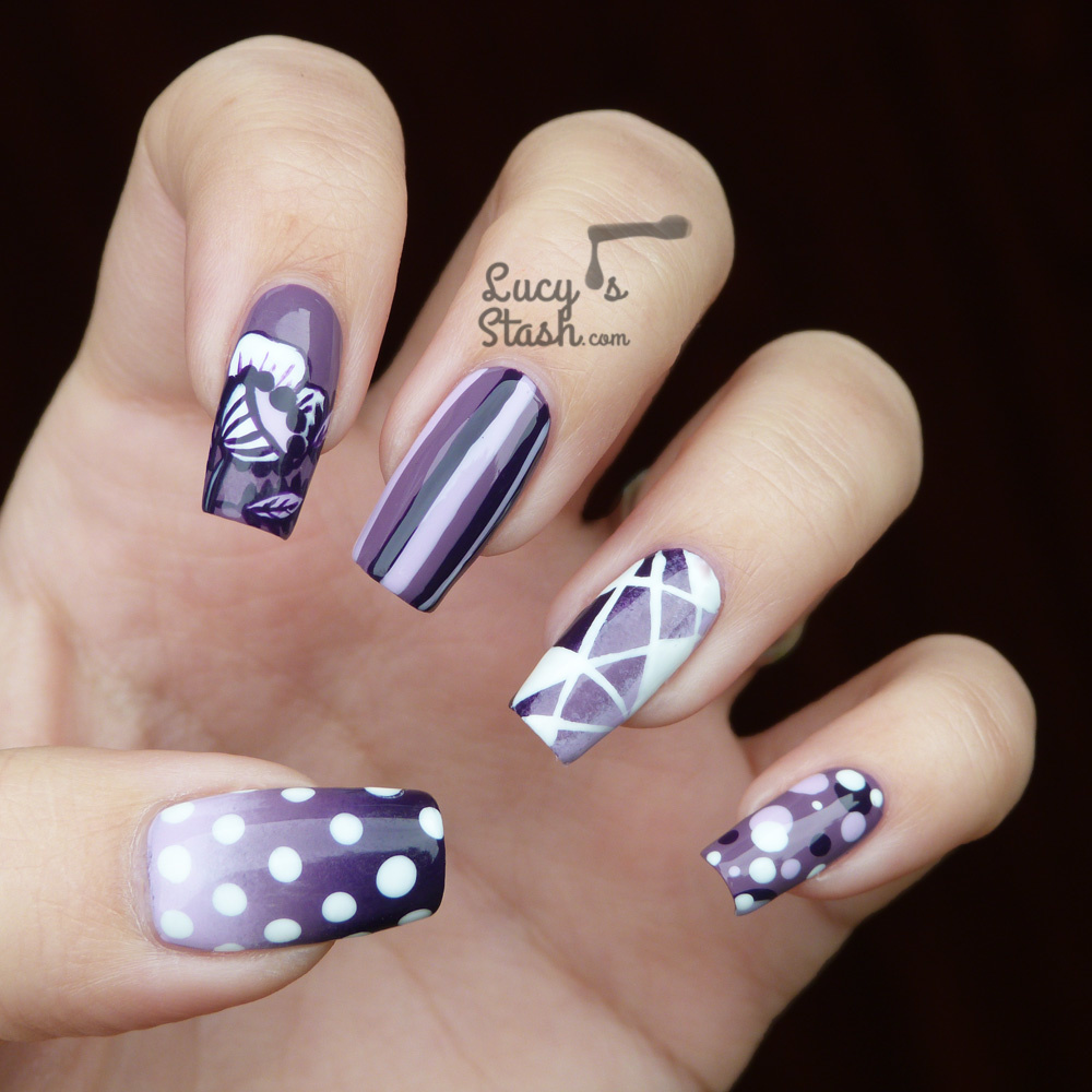 Amazing Purple Nail Art Designs