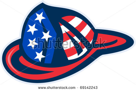 American Flag Fire Helmet