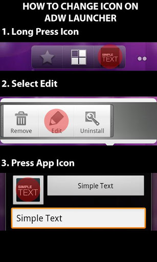 Android Text App Icons