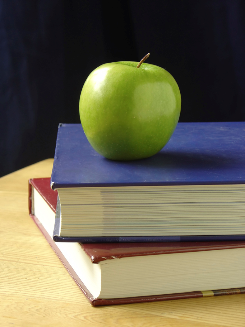 Apple Book and School Teacher