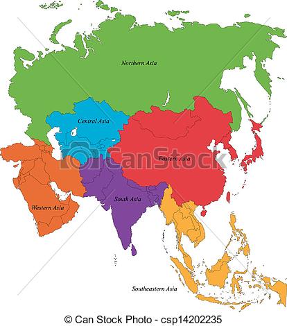 Asia Map Clip Art Asia Map Clip Art