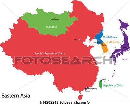 Asia Map Clip Art