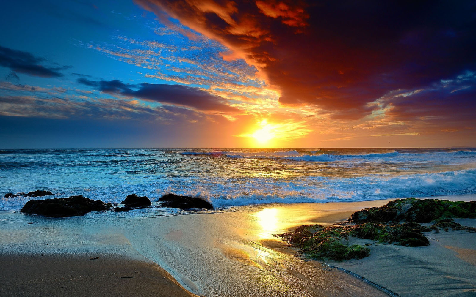 Beautiful Beach Sunset Landscape