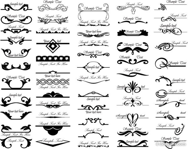 14 Black And White Vector Borders Images